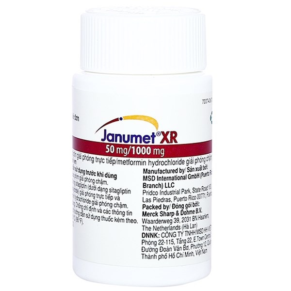 Janumet XR 50/1000mg (Lọ*14viên) - Merck