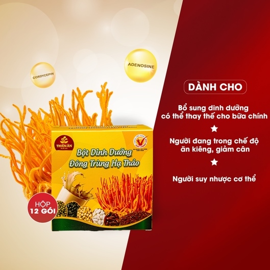 Bột Dinh Dưỡng 12 Gói – Hộp Bột Đông Trùng Hạ Thảo