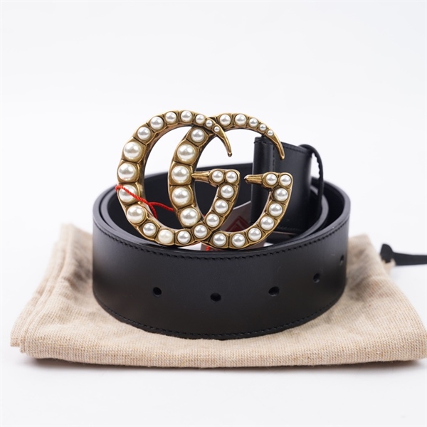 Thắt lưng GG đen bản 4cm dài 95cm (HT)+