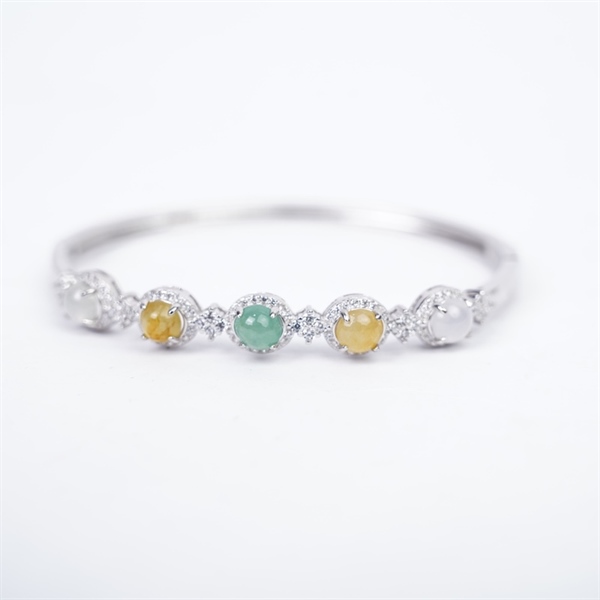 Kiềng bạc đính cẩm My KG+