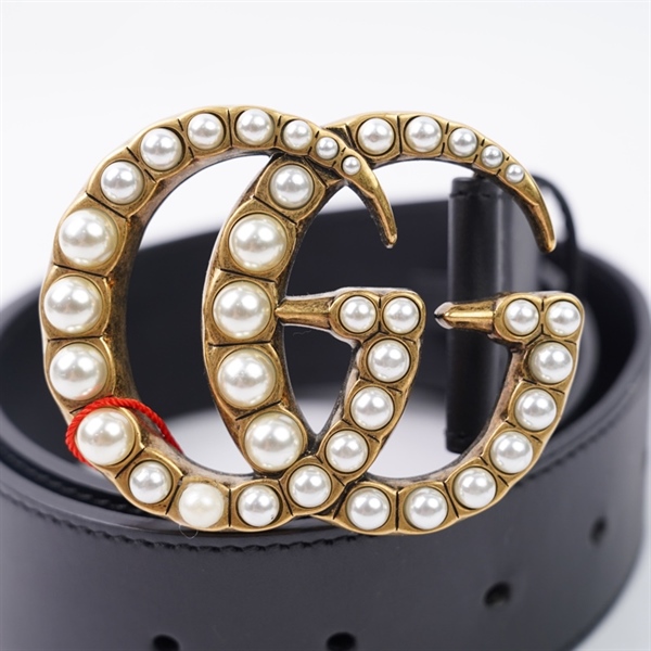 Thắt lưng GG đen bản 4cm dài 95cm (HT)+