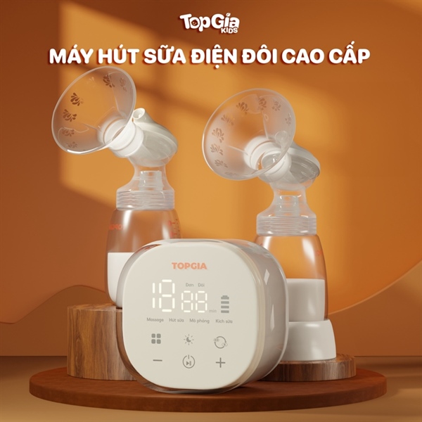 Máy hút sữa điện đôi đa chức năng Topgia