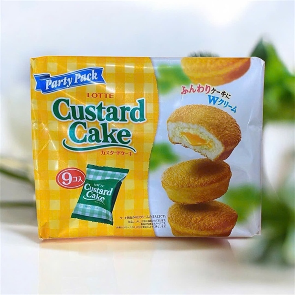 Bánh ngọt Lotte Custard cake party pack 248g