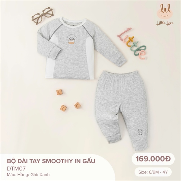 DTM070 - 9M/4Y Bộ dài tay in HT