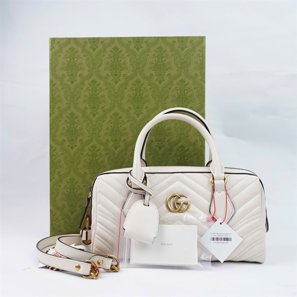 Túi GG Handle trắng kèm ổ+ 1 chìa (746319-213317) sz25+