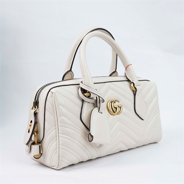 Túi GG Handle trắng kèm ổ+ 1 chìa (746319-213317) sz25+