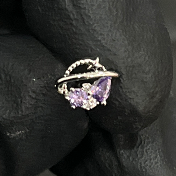 4.9 UNIVERSAL WITH PURPLE GEM - STAINLESS STEEL