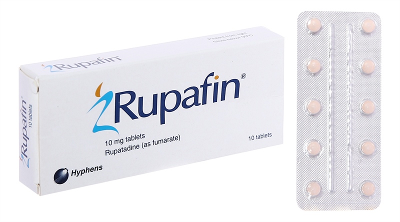 Rupafin 10mg (Rupatadine) Viêm mũi dị ứng, mẩn ngứa (H*10viên) - NPP Hoàng Đức