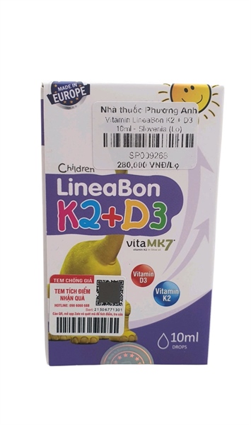 Vitamin LineaBon K2 + D3 10ml - Slovenia ( tím)