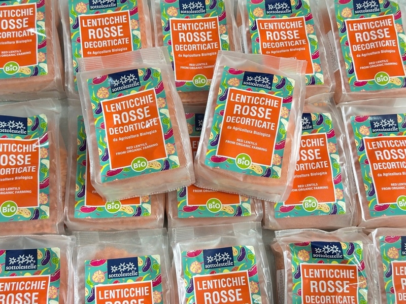 Đậu lăng đỏ hữu cơ Sottolestelle 200g