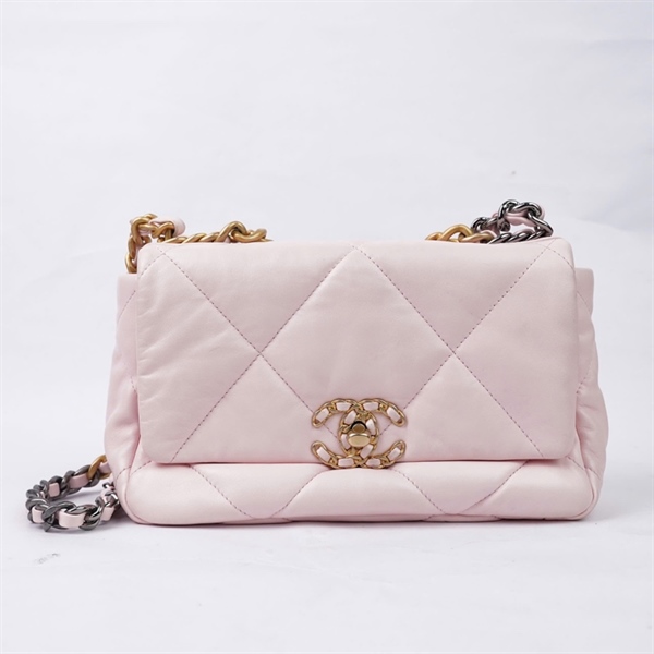 Túi Chanel C19 hồng nude (UJLG8UCC ) sz25 (BQ) KG+