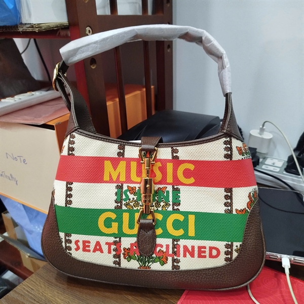 Túi GG Jackie 1961 in họa tiết (E035682191) sz28 (HT) +