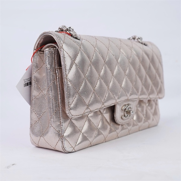 Túi Chanel Classic hồng ánh bạc (21954810) sz25 (BQ) KG+