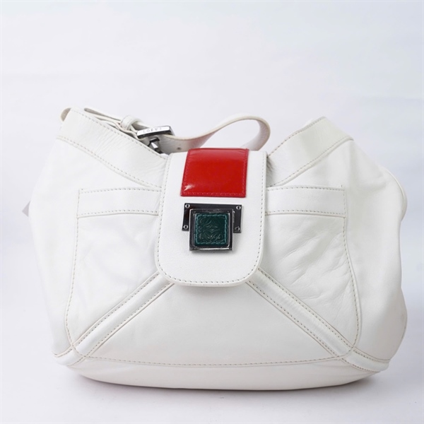 Túi Loewe kẹp nách trắng sz29 (HN) KG+