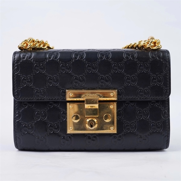 Túi GG Padlock đen (409487-562600) sz20 (BQ) KG+