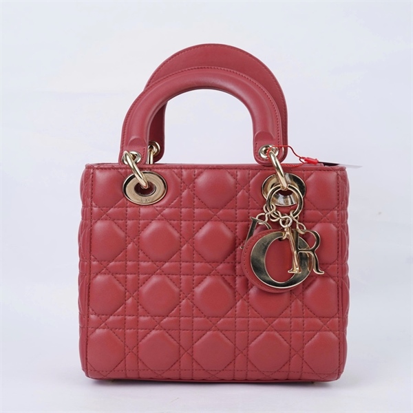 Túi Dior Lady đỏ nâu (18-MA-0149) szS (BQ) KG+