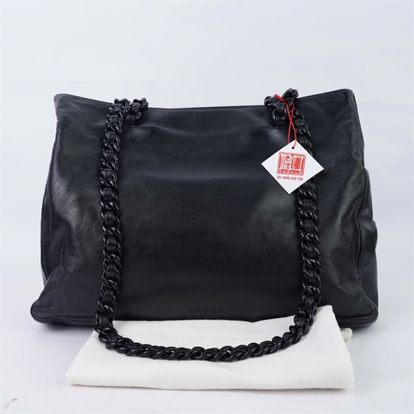 Túi Prada Tote đen sz33 (HN) KG+