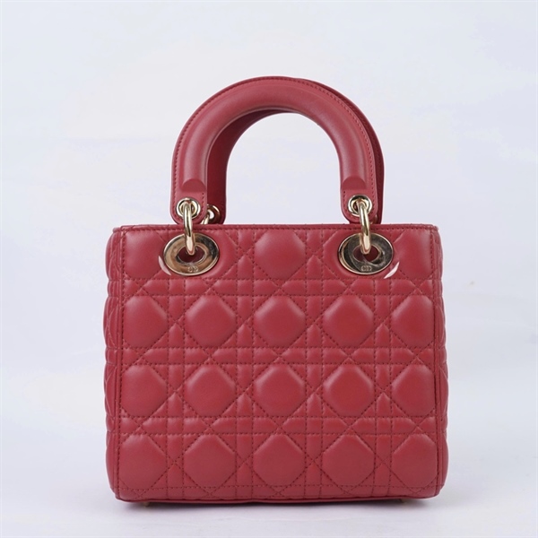 Túi Dior Lady đỏ nâu (18-MA-0149) szS (BQ) KG+