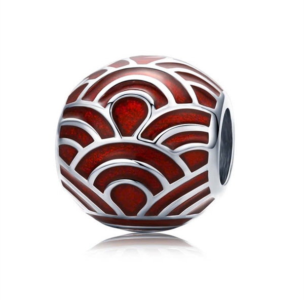 Charm Bamoer đỏ bạc 925 +