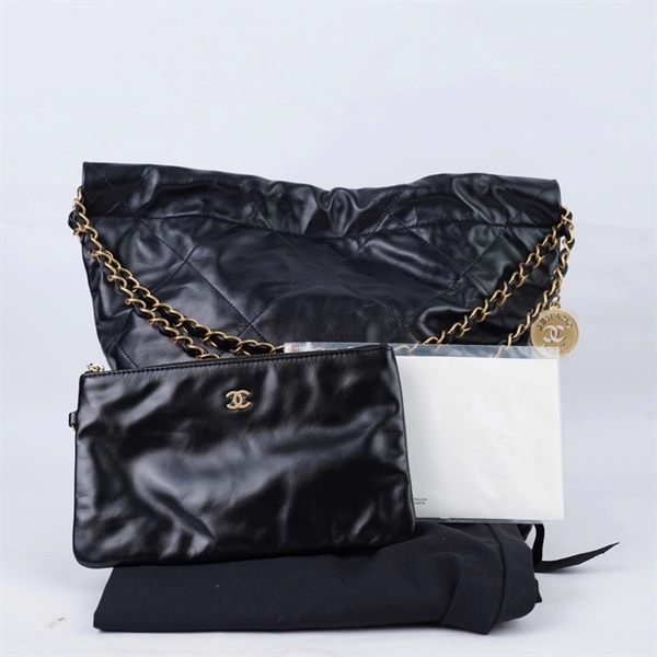 Túi Chanel Hobo đen kèm ví (CCP74G94) sz30 (BQ) KG+