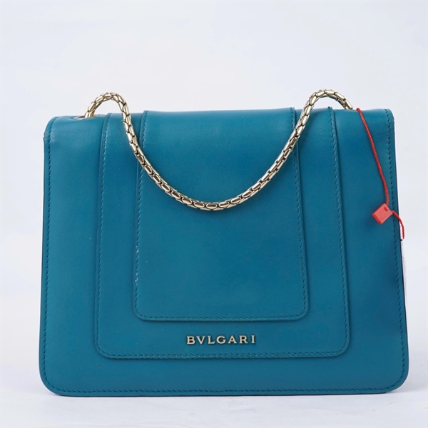 Túi Bvlgari xanh kèm gương sz20 (BQ) KG+