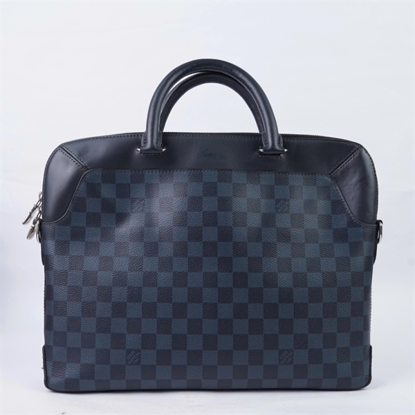 Túi LV cặp táp ô vuông xanh đen (BQ) sz35 KG+