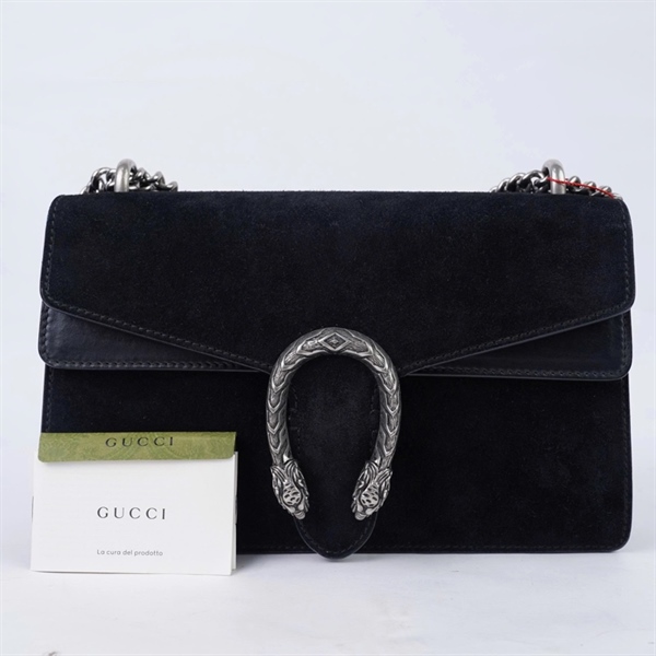 Túi GG Dionysus đen nhung (400249-486628) sz28 (BQ) KG+