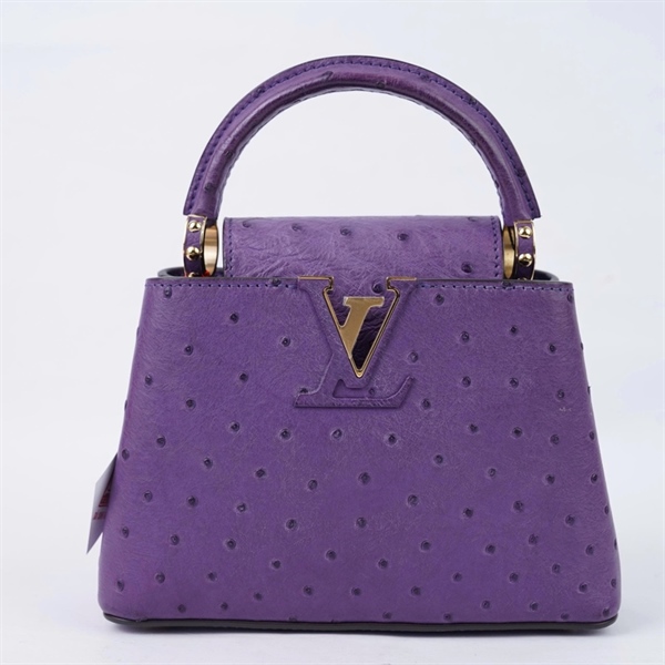 Túi LV Capu tím da đà điểu sz20 (BQ) KG+