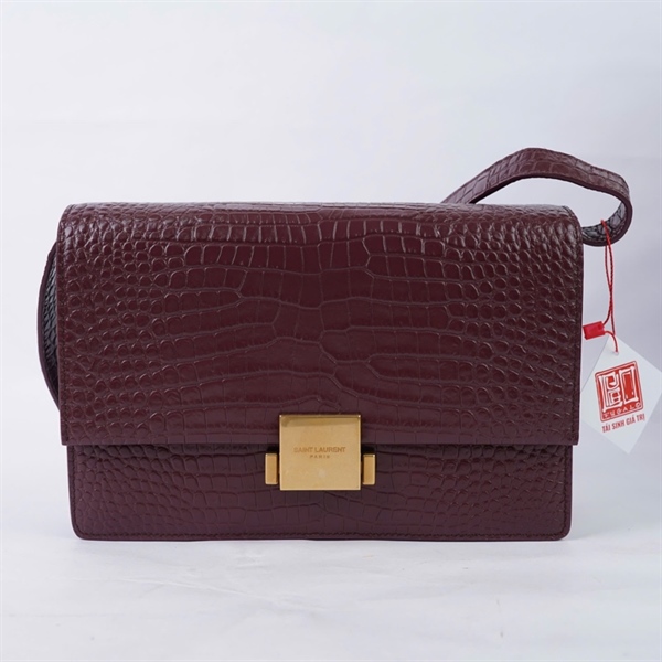Túi YSL đỏ tím da cá sấu (GUE482044-0418) sz24 (HN) KG+