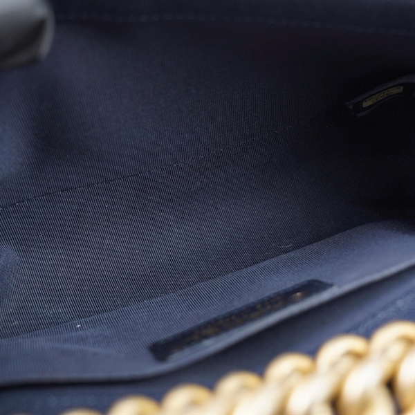 Túi Chanel Boy xanh đậm (27442794) sz20 (BQ) KG+