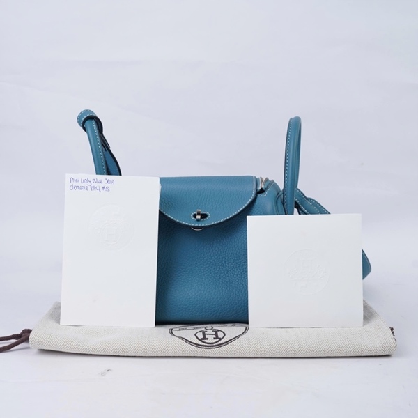 Túi Hermes Lindy xanh stamp B sz18 (BQ) KG+