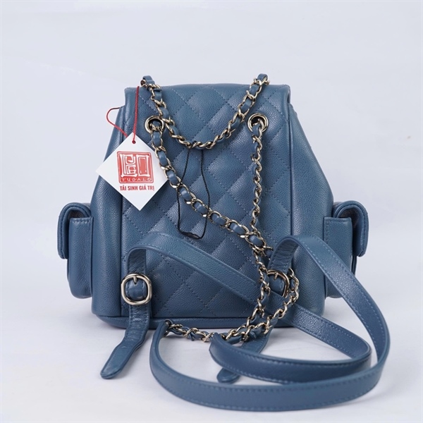 Balo Chanel xanh sz16-9-21 (BQ) KG+