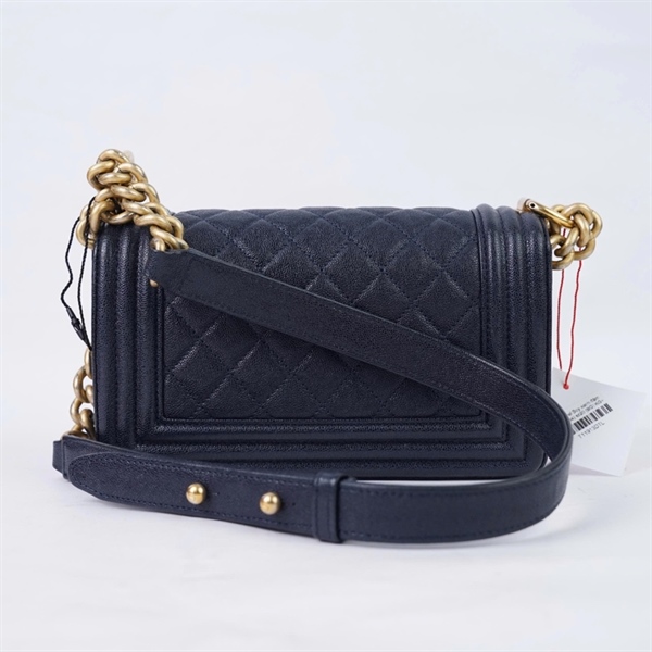 Túi Chanel Boy xanh đậm (27442794) sz20 (BQ) KG+