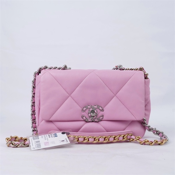 Túi Chanel C19 hồng (EHAE2PCE) sz25 (BQ) KG+