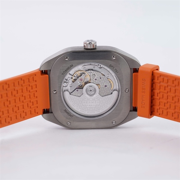Đồng hồ Hermes mặt tròn dây cam (A-T) KG+