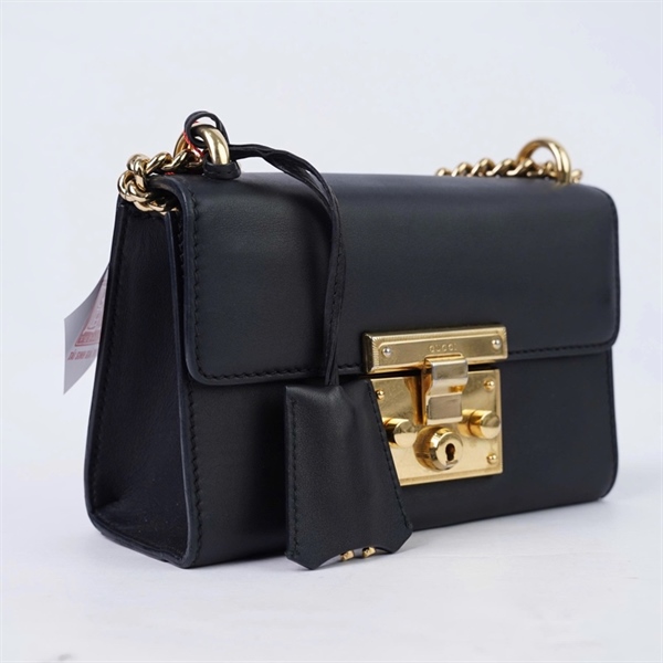 Túi GG Padlock đen kèm 2 chìa (409487-001998) sz20 (BQ) KG+