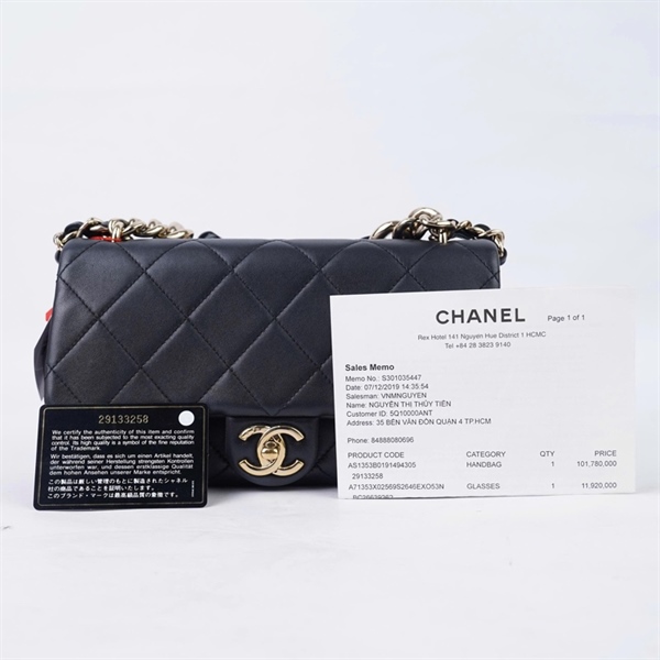 Túi Chanel Classic đen (29133258) sz24 (BQ) KG+