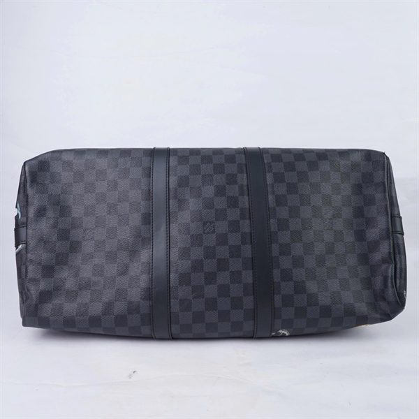 Túi LV Keepall ô vuông đen in hình sz50 (BQ) KG+