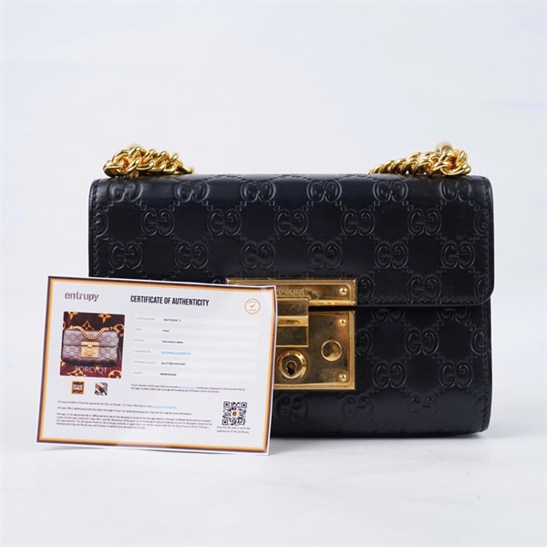 Túi GG Padlock đen (409487-562600) sz20 (BQ) KG+