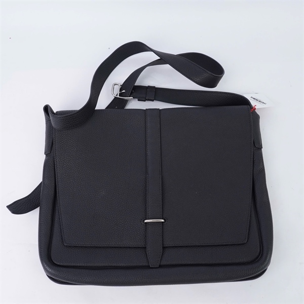 Túi Hermes đeo chéo đen stamp C sz34 (HN) KG+