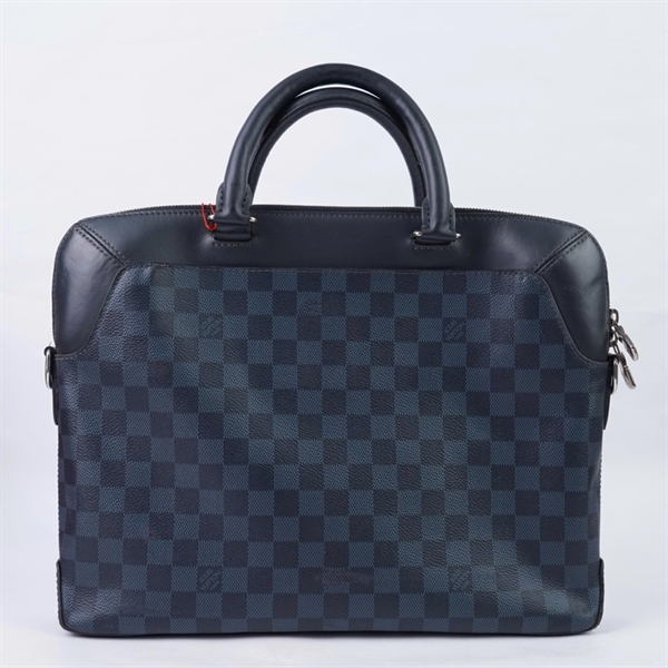 Túi LV cặp táp ô vuông xanh đen (BQ) sz35 KG+