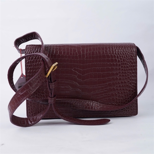 Túi YSL đỏ tím da cá sấu (GUE482044-0418) sz24 (HN) KG+