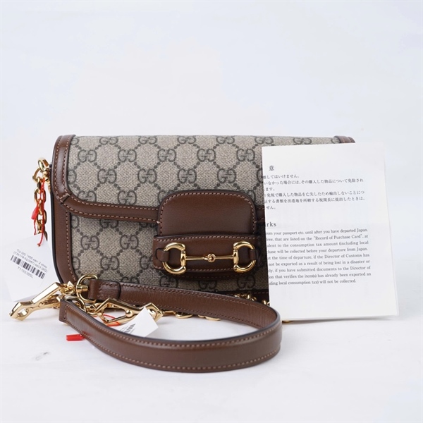 Túi GG 1955 xám 2 strap (735178-520981) sz23 (BQ) KG+