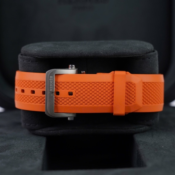 Đồng hồ Hermes mặt tròn dây cam (A-T) KG+