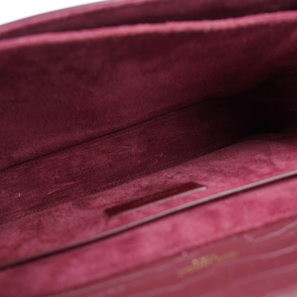 Túi YSL đỏ tím da cá sấu (GUE482044-0418) sz24 (HN) KG+