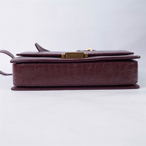 Túi YSL đỏ tím da cá sấu (GUE482044-0418) sz24 (HN) KG+