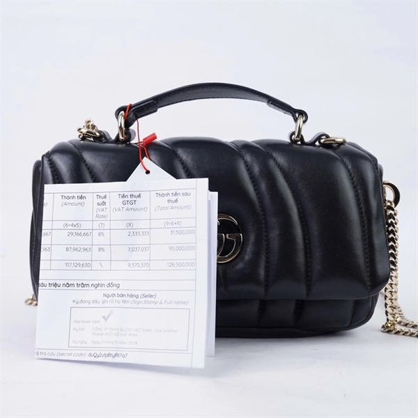 Túi GG Minalo đen (806017-498879) sz21 (BQ) KG+