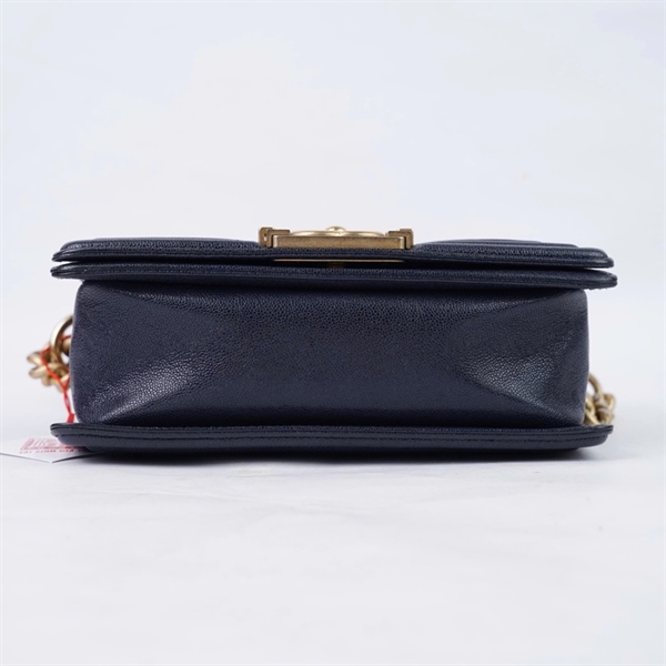 Túi Chanel Boy xanh đậm (27442794) sz20 (BQ) KG+