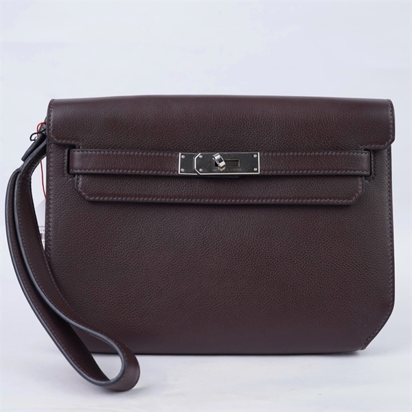 Túi Hermes Clutch nâu tím stamp U sz22-25 (BQ) KG+