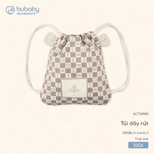Túi dây rút Bubaby Be in Iconic 3